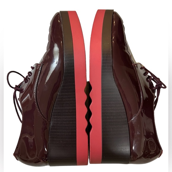 Zara Trafaluc Maroon Patent Platform Mary Jane Size 39 - Picture 5 of 11